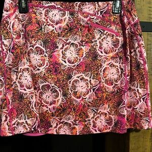 SkirtSports Pink & Orange Floral Print Mini Skirt